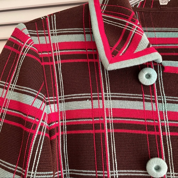 Anthropologie Jacket Cardigan Blazer Plaid Medium - Picture 7 of 11